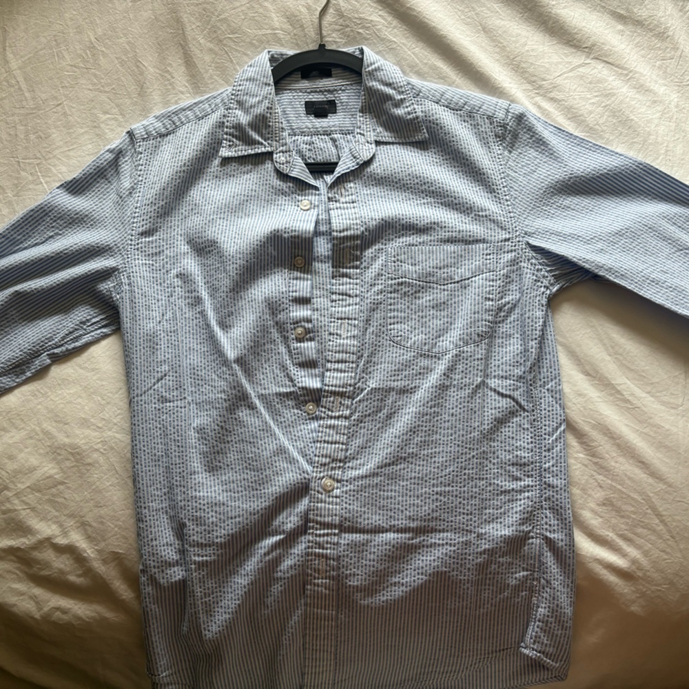 J. Crew Men’s Small Striped Button Down